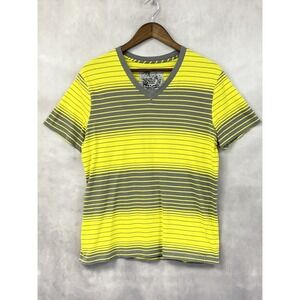 Mambo Australia T Shirt Mens Large Striped V Neck Cotton Surf Indie Skater